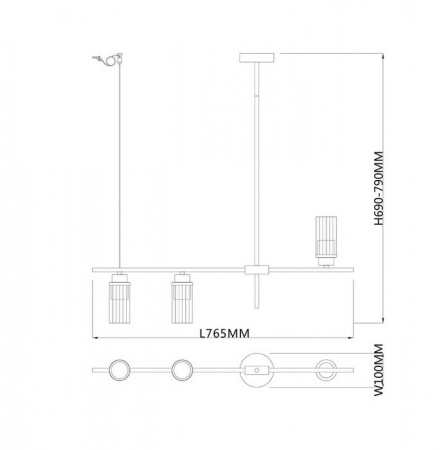 Люстра Escada 2100/3P E14*40W Black - КОЛОРЛОН ВТД Новосибирск