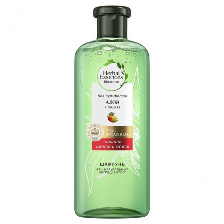 HERBAL ESSENCES Шампунь Защита цвета и блеск Алоэ и Манго 380мл - КОЛОРЛОН ВТД Новосибирск