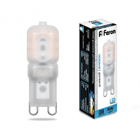 G9 5W Led 25638 Feron LB-430 230V 6400K 16x47mm - КОЛОРЛОН ВТД Новосибирск