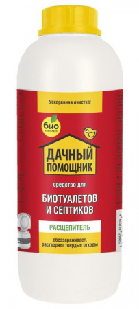 ДАЧНЫЙ ПОМОЩНИК, Для биотуалетов и септиков Расщепитель, концентрат, 500мл - КОЛОРЛОН ВТД Новосибирск